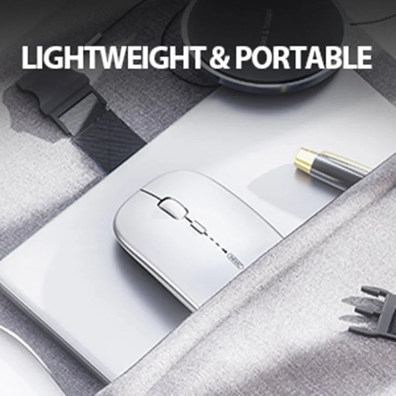 INPHIC M1P Rechargeable Wireless Mouse [Power Display Enhanced Edition] Office Light Sound Laptop Home 2.4G Ultra Thin Portable