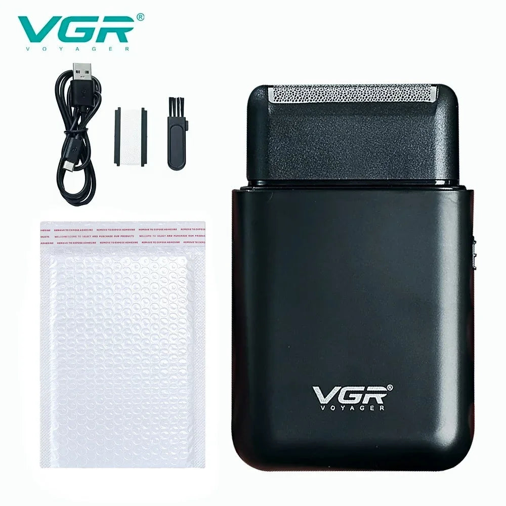 VGR Electric Shaver Professional Shaver Portable Mini Shaving Machine USB Charge Beard Trimmer for Men V 390