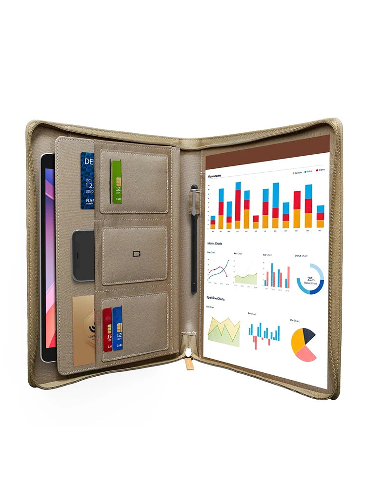 Multifunctional A4 Conference Folder Business Stationery Folder Leather Contract File FoldersTravel Document Folder NEWYES 2024