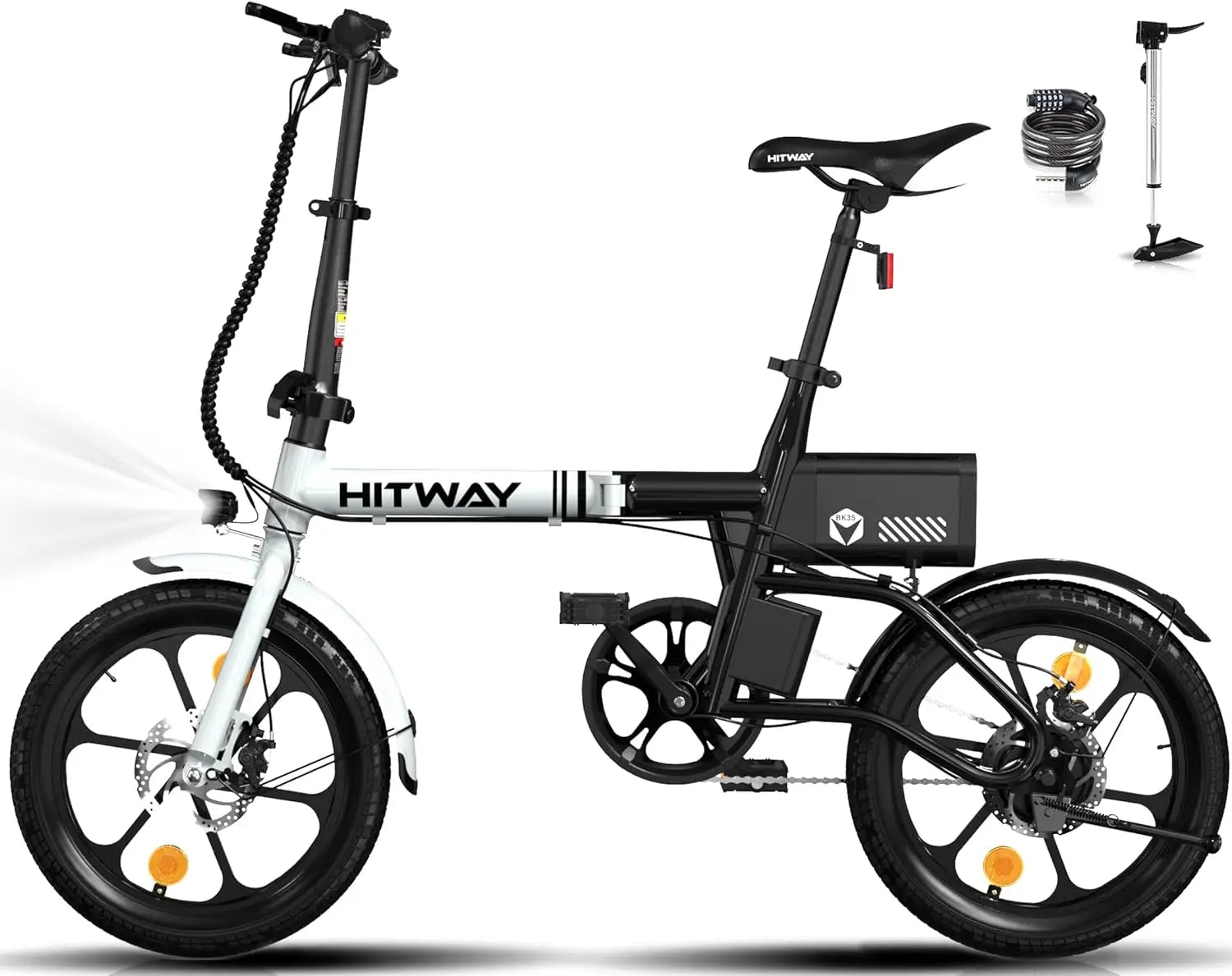 HITWAY BK 35S Electric Bike, 16 ”E cycling 250W City E-Bike Max.Range 25-60KM woman man