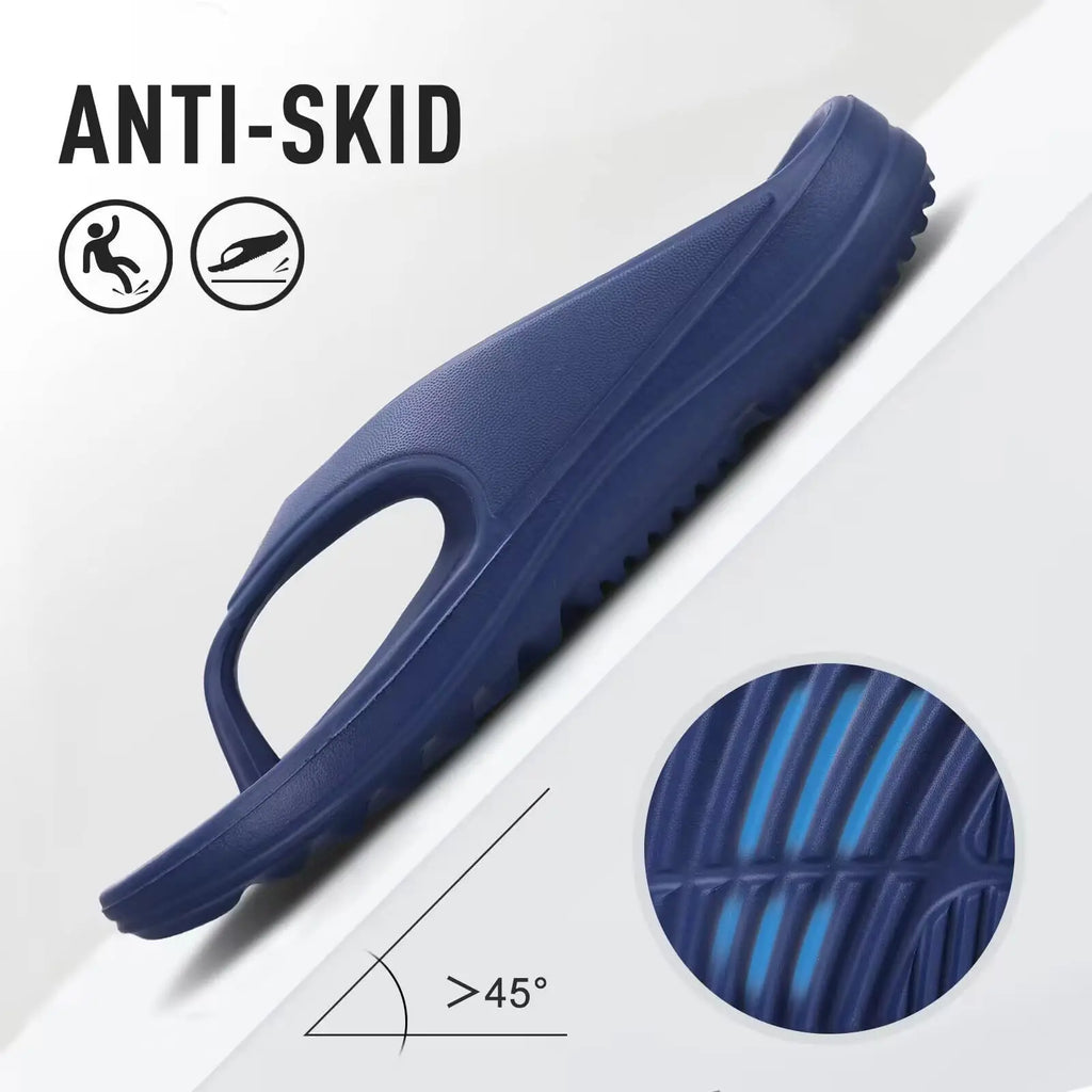 Shevalues Men's Orthopedic Sandals Fashion Couples Beach Flip Flop Summer Outdoor Soft Sandals With Arch Support Bathroom Slides