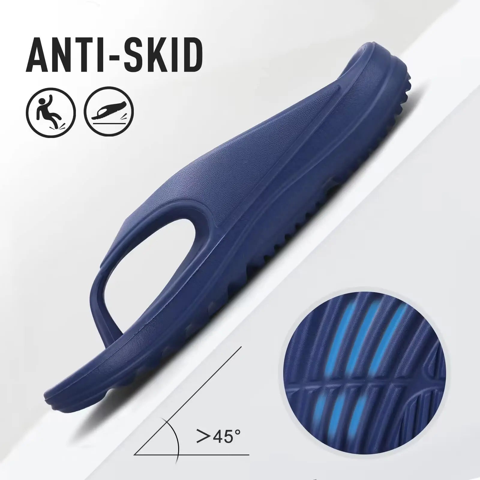 Shevalues Men's Orthopedic Sandals Fashion Couples Beach Flip Flop Summer Outdoor Soft Sandals With Arch Support Bathroom Slides