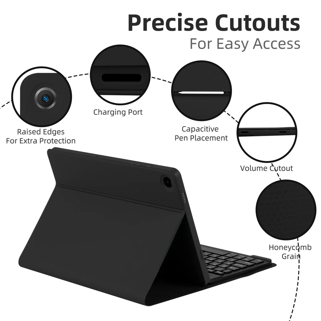 Keyboard Case for Samsung Galaxy Tab A9 Plus, Tablet Cover for Tab S8 S9 Ultra S7 S9 FE+ A8 S6 Lite A7 Lite Magic Keyboard Case