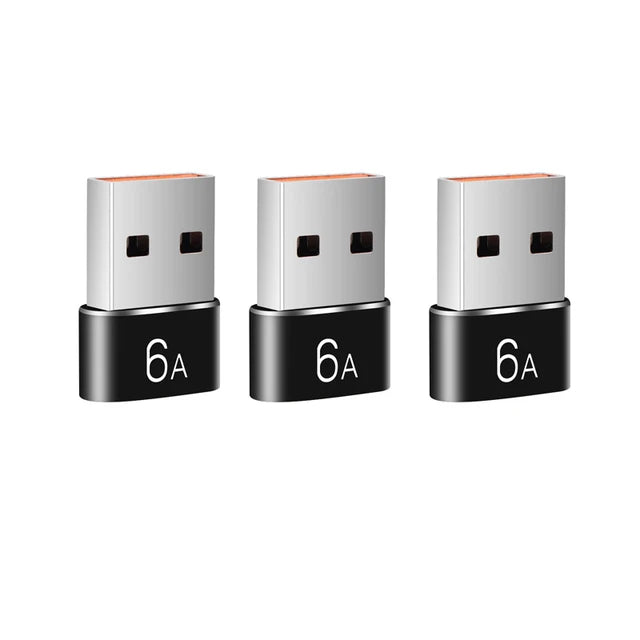 NNBILI 6A USB To Type C OTG Adapter 120W USB-C Male To Type-c Female Charger Converter for Macbook Samsung Data Transfer Adapter