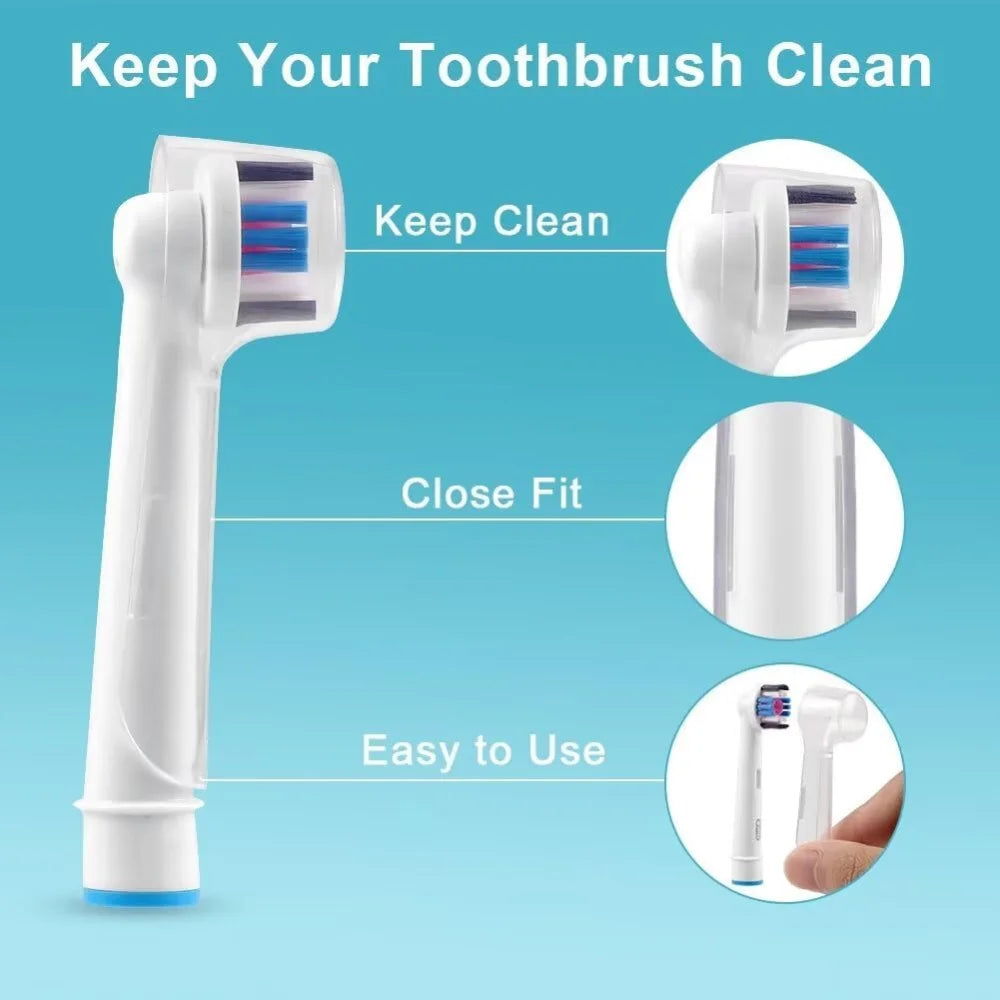 Toothbrush Dustproof Covers Caps Compatible with Braun Oral B Electric Toothbrush Round Replacement Brush Heads Series Protector