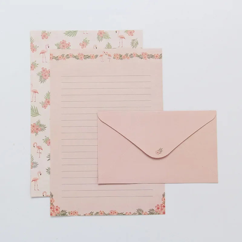 9pcs Cute Envelopes Set Kawaii Letter Pads DIY Postcard Wedding Invitation Card Paper Cover Korean Stationery Office Supplies