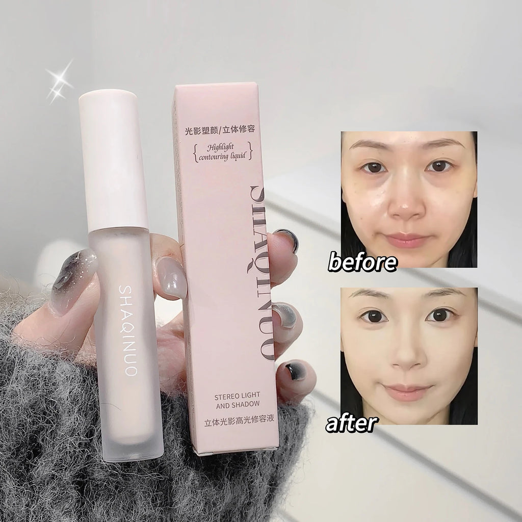 Facial Liquid Contour Stick Concealer Contouring 3D Cement Grey Nose Shadow Cream Brighten Highlighter Bronzer Concealer Makeup