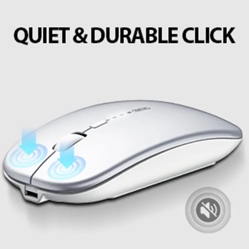 INPHIC M1P Rechargeable Wireless Mouse [Power Display Enhanced Edition] Office Light Sound Laptop Home 2.4G Ultra Thin Portable