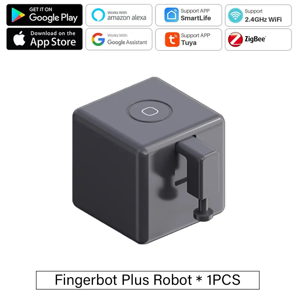 Tuya Zigbee / Bluetooth Fingerbot Plus Robot Button Pusher Switch Bot Smart Home Work With Alexa Google Home Smart Life App